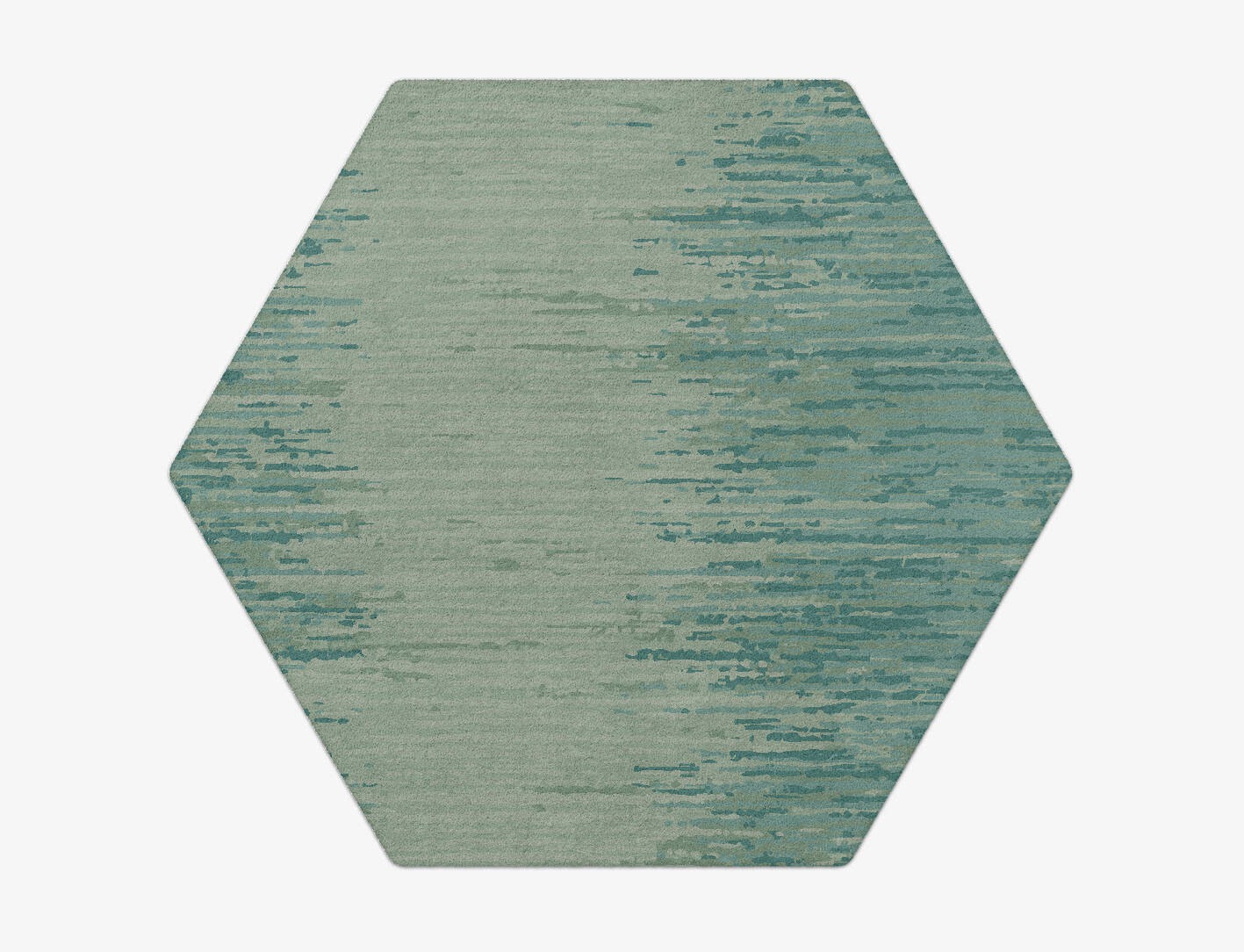 Moonshine Gradation Hexagon Hand Tufted Pure Wool Custom Rug by Rug Artisan