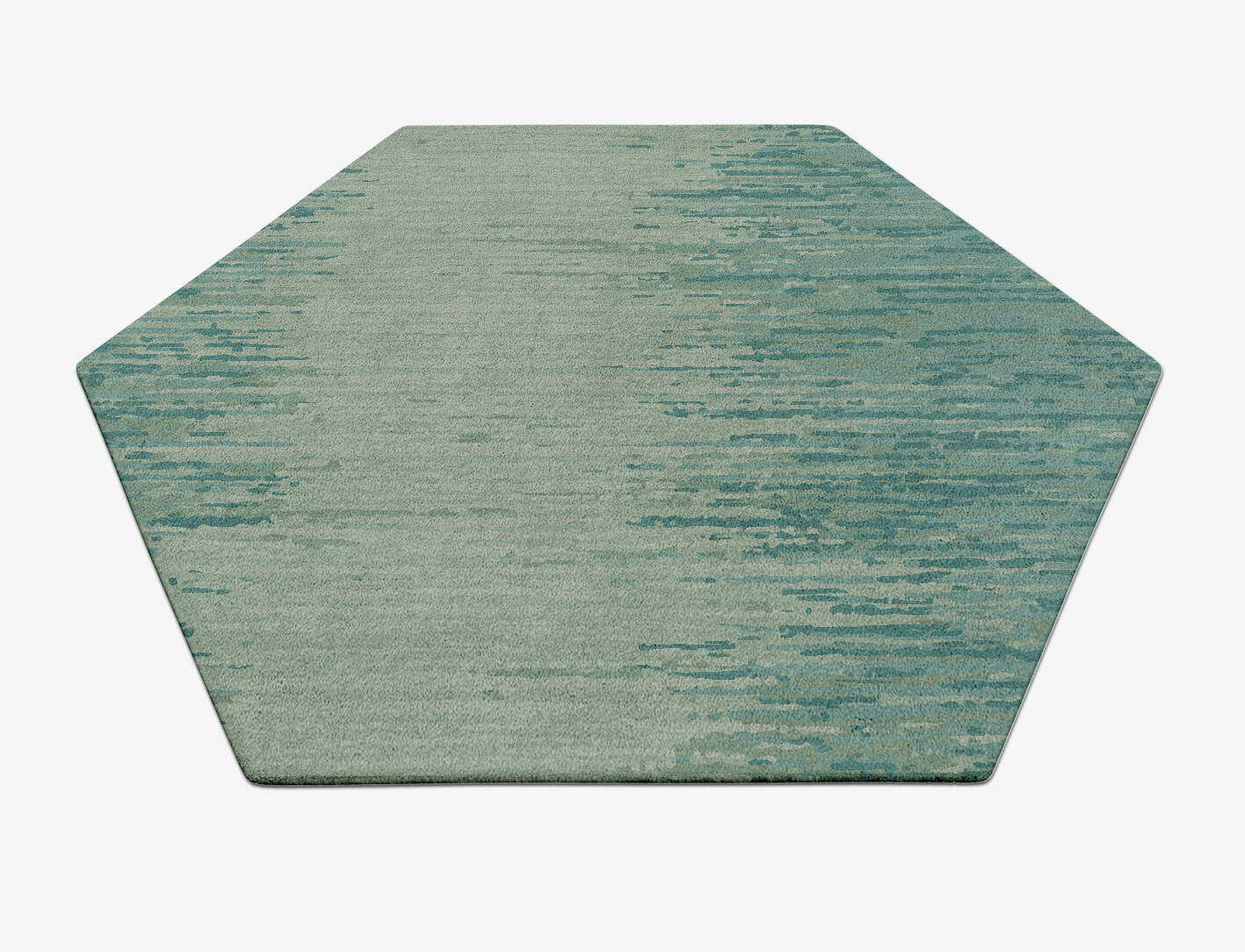 Moonshine Gradation Hexagon Hand Tufted Pure Wool Custom Rug by Rug Artisan