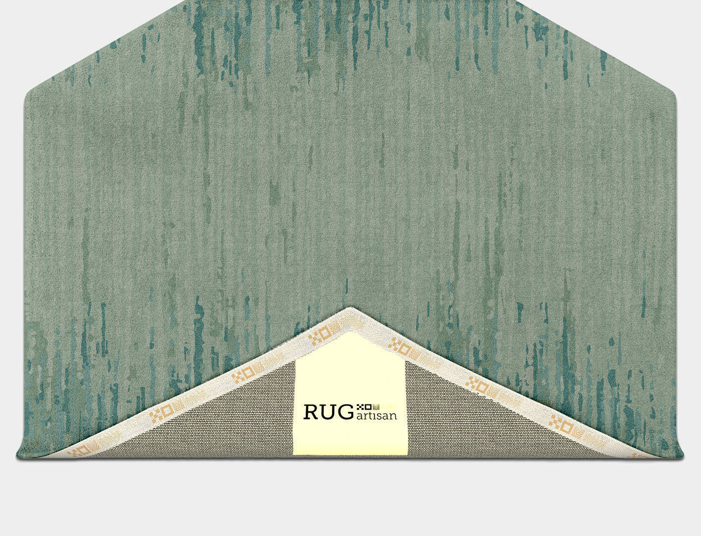 Moonshine Gradation Hexagon Hand Tufted Pure Wool Custom Rug by Rug Artisan