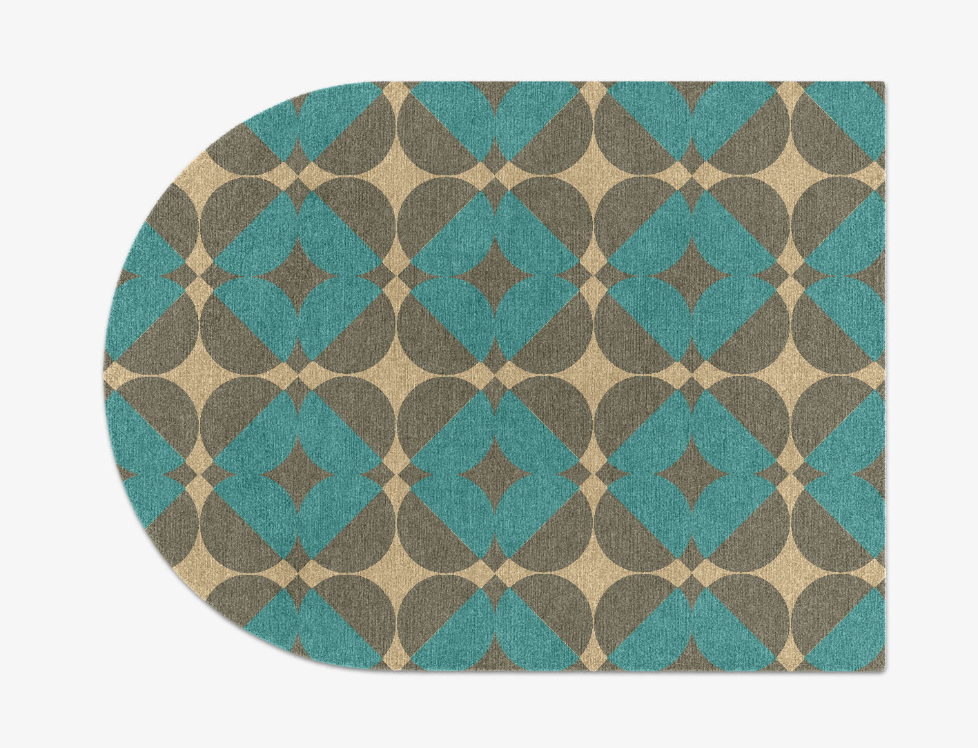 Moonstone Geometric Arch Hand Knotted Tibetan Wool Custom Rug by Rug Artisan