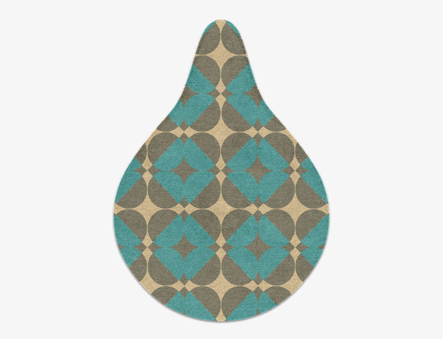 Moonstone Geometric Drop Hand Knotted Tibetan Wool Custom Rug by Rug Artisan