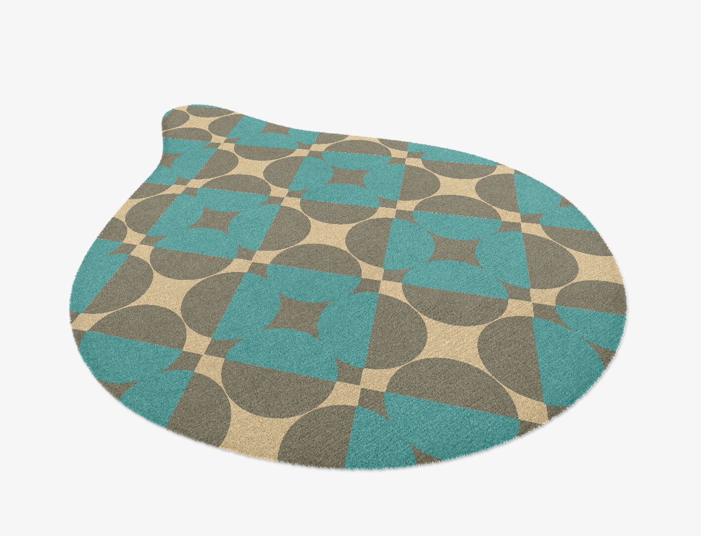 Moonstone Geometric Drop Hand Knotted Tibetan Wool Custom Rug by Rug Artisan