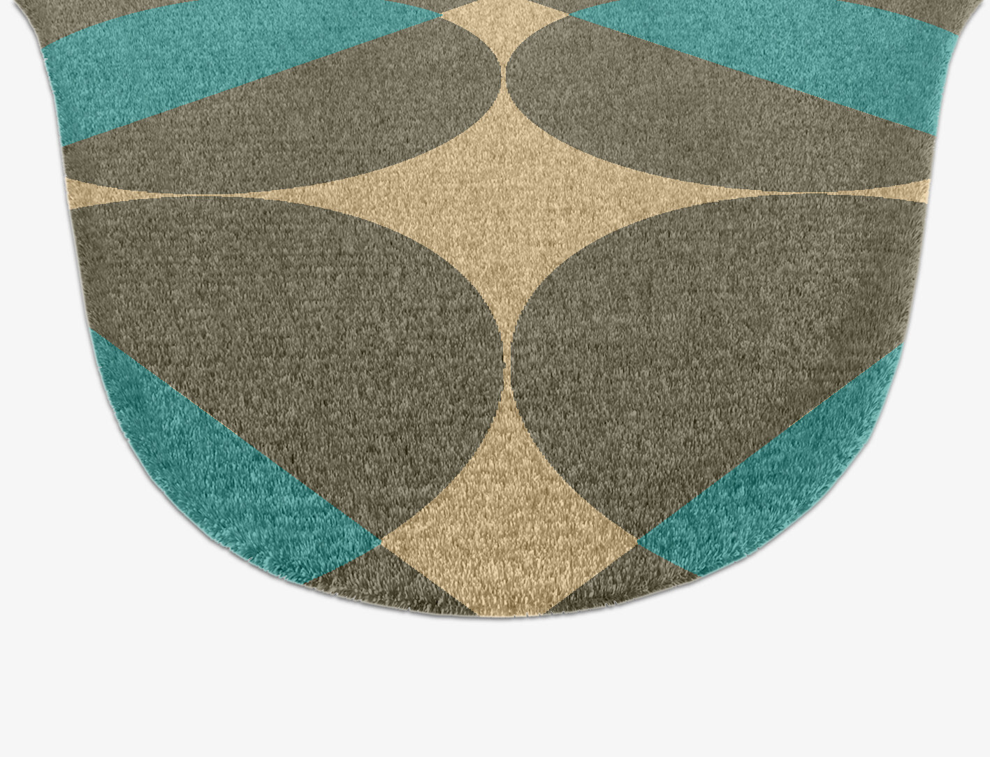 Moonstone Geometric Drop Hand Knotted Tibetan Wool Custom Rug by Rug Artisan