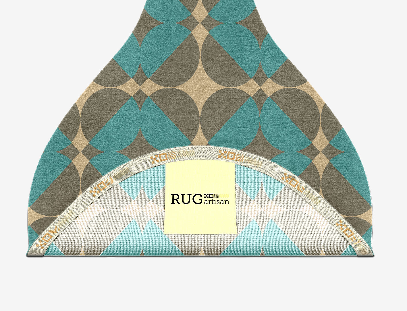 Moonstone Geometric Drop Hand Knotted Tibetan Wool Custom Rug by Rug Artisan