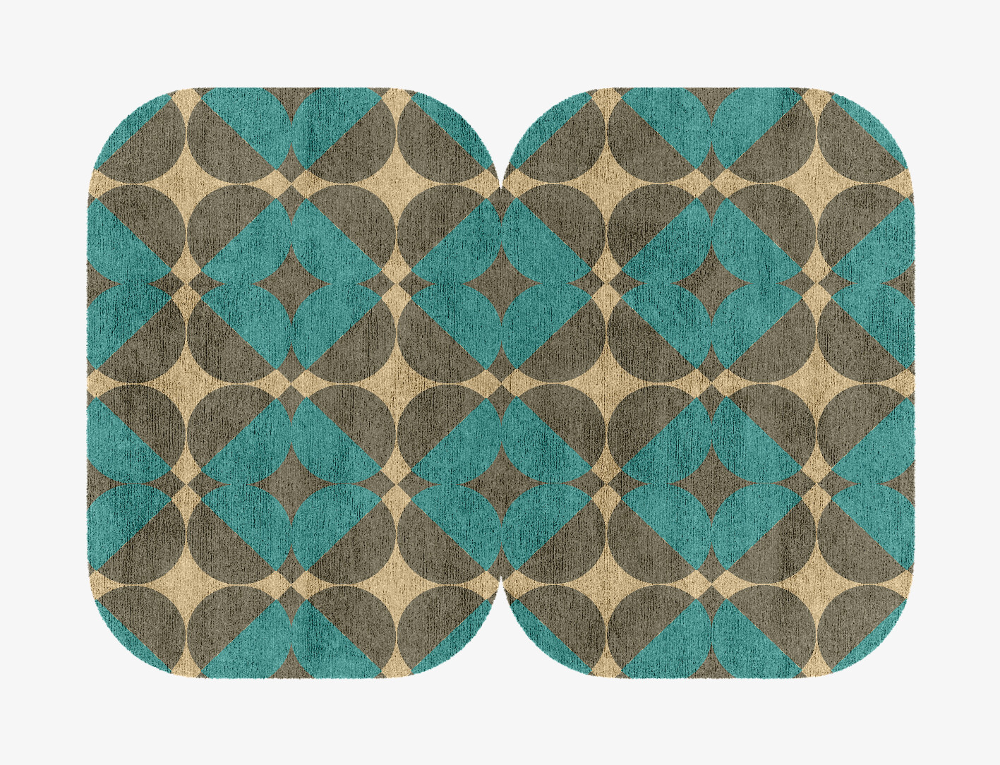 Moonstone Geometric Eight Hand Knotted Bamboo Silk Custom Rug by Rug Artisan