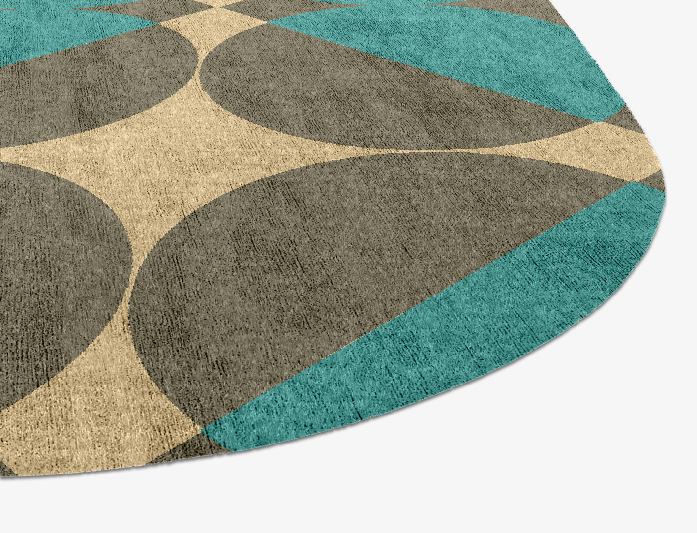 Moonstone Geometric Eight Hand Knotted Bamboo Silk Custom Rug by Rug Artisan