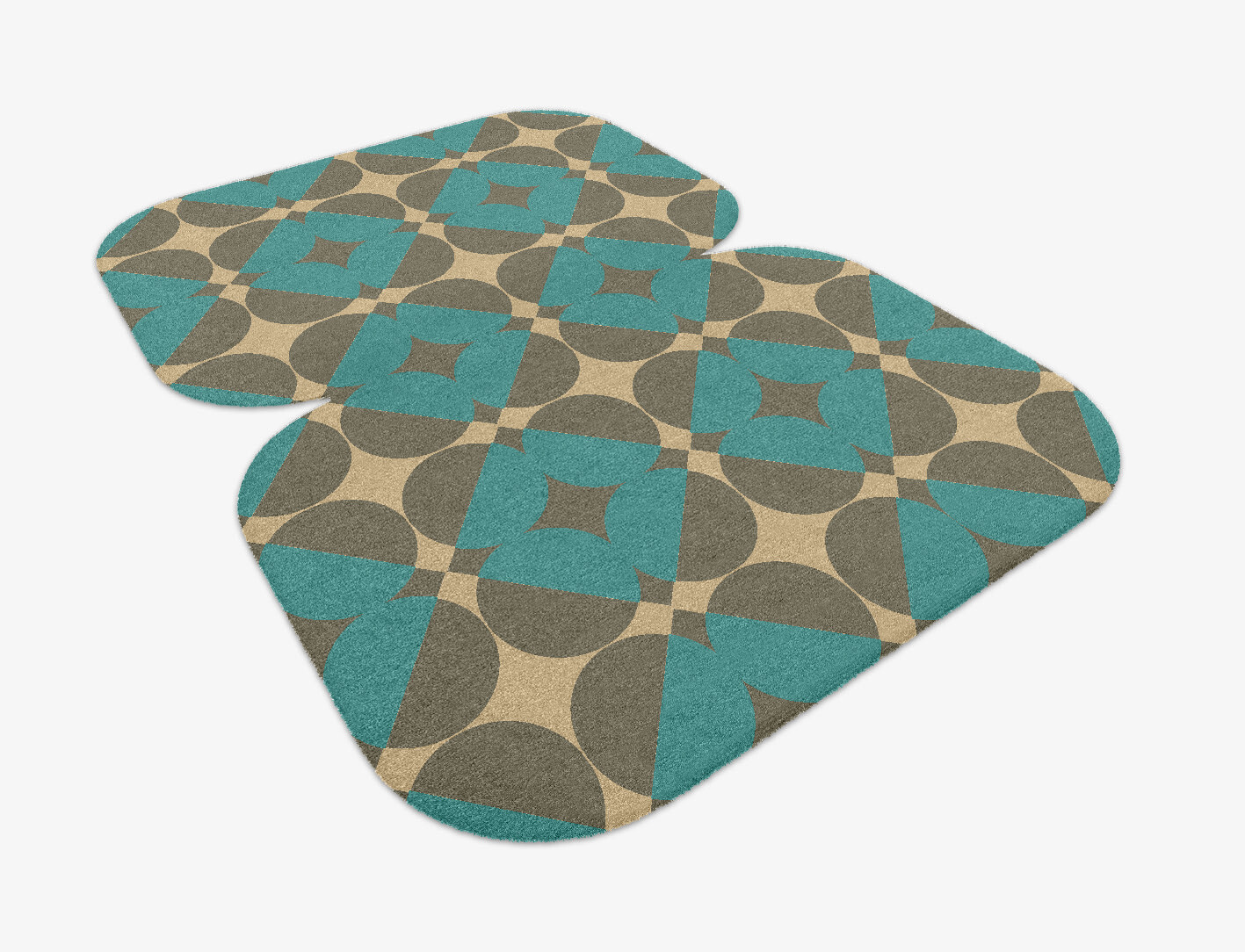 Moonstone Geometric Eight Hand Knotted Tibetan Wool Custom Rug by Rug Artisan
