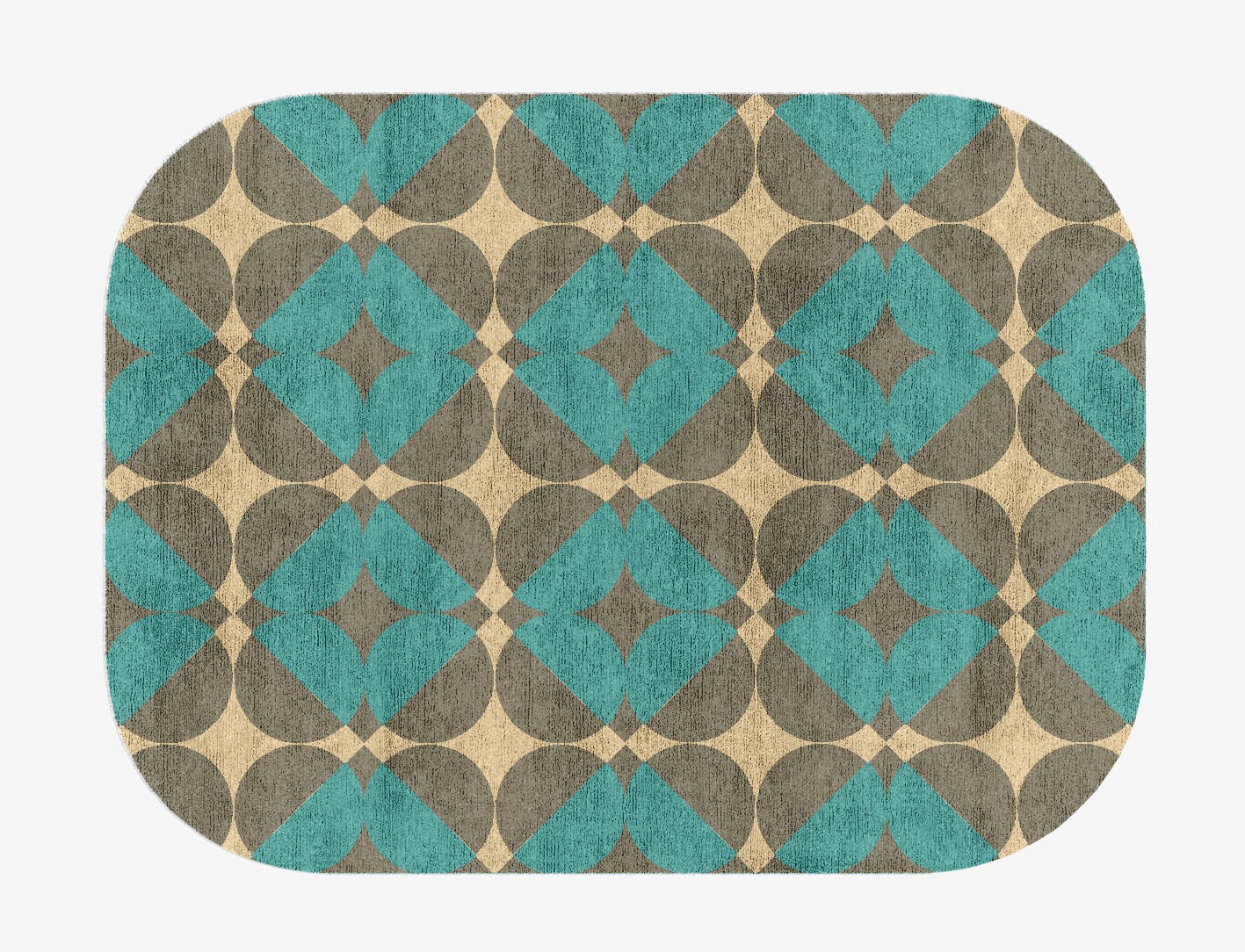 Moonstone Geometric Oblong Hand Knotted Bamboo Silk Custom Rug by Rug Artisan