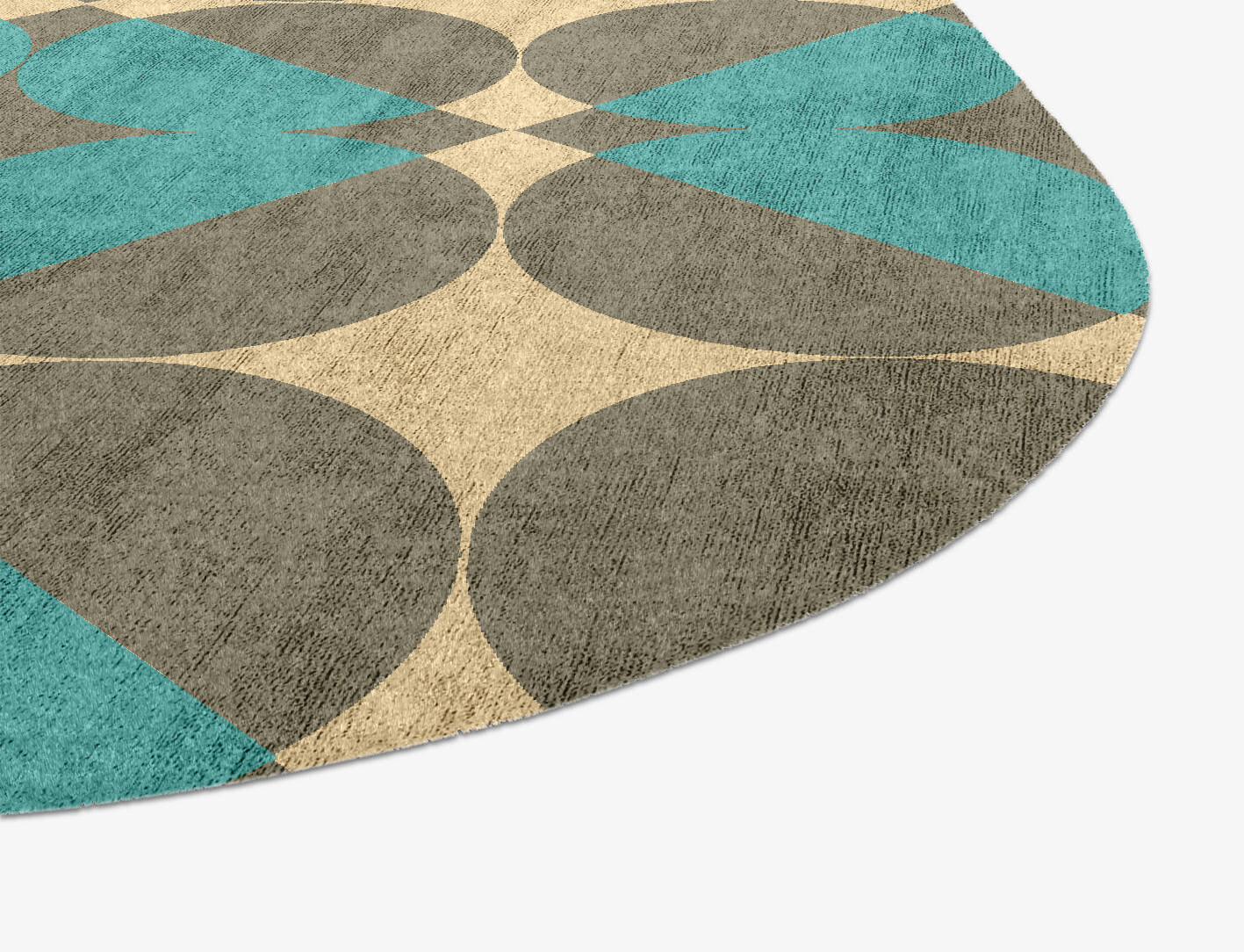 Moonstone Geometric Oblong Hand Knotted Bamboo Silk Custom Rug by Rug Artisan