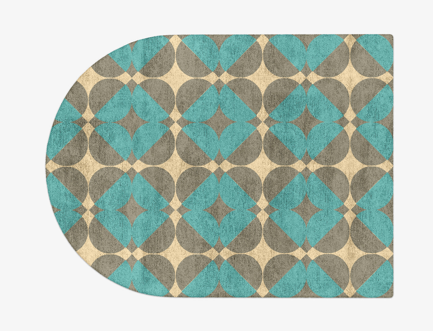 Moonstone Geometric Arch Hand Tufted Bamboo Silk Custom Rug by Rug Artisan