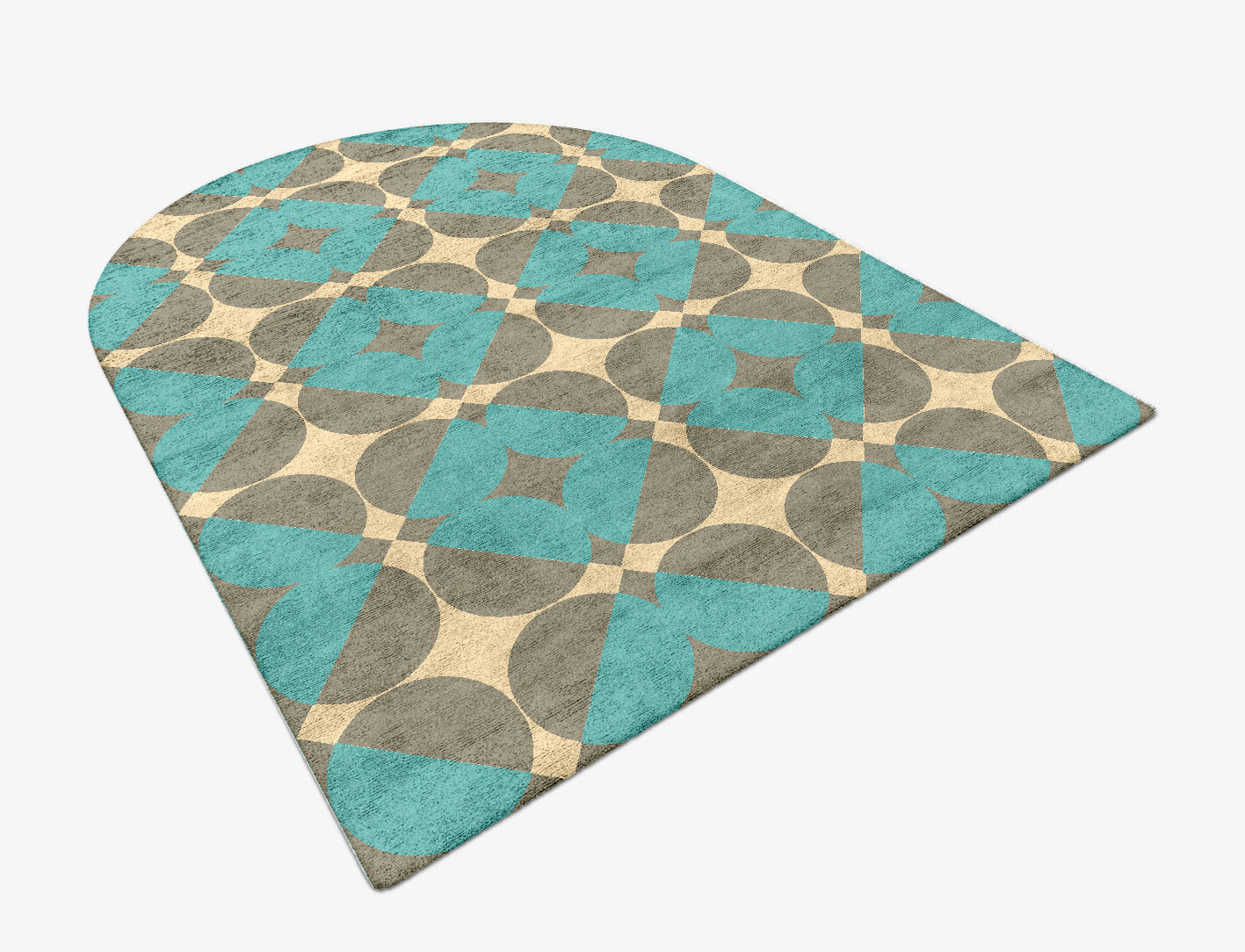 Moonstone Geometric Arch Hand Tufted Bamboo Silk Custom Rug by Rug Artisan