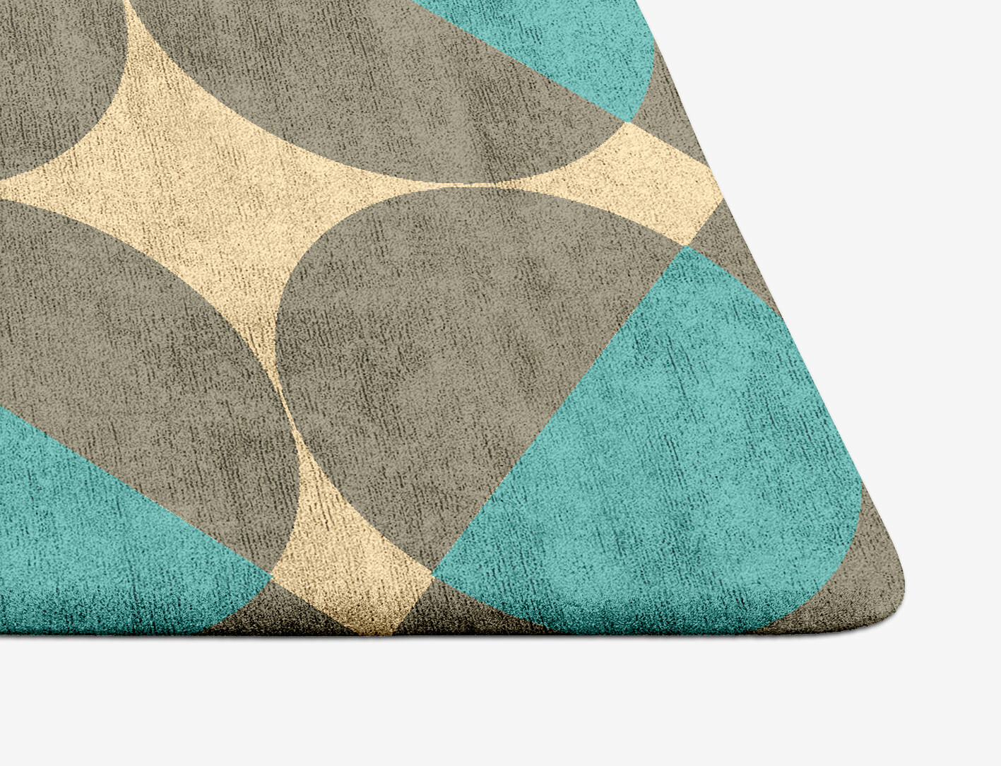 Moonstone Geometric Arch Hand Tufted Bamboo Silk Custom Rug by Rug Artisan