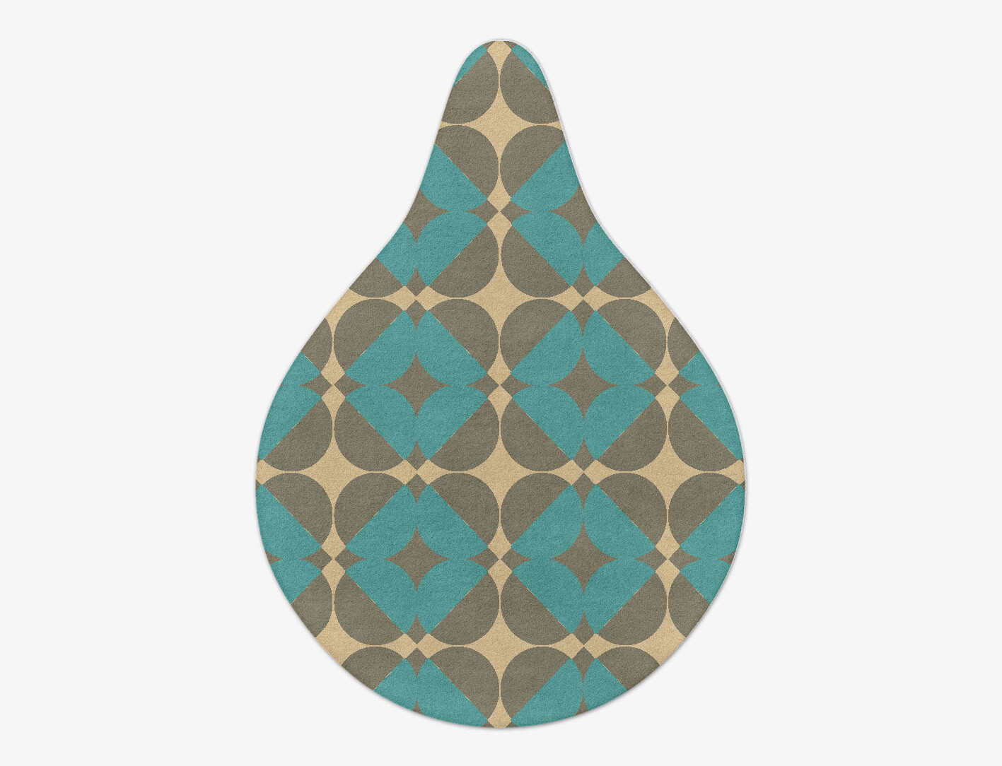 Moonstone Geometric Drop Hand Tufted Pure Wool Custom Rug by Rug Artisan