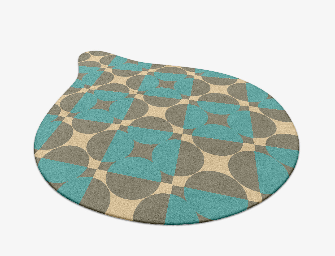 Moonstone Geometric Drop Hand Tufted Pure Wool Custom Rug by Rug Artisan