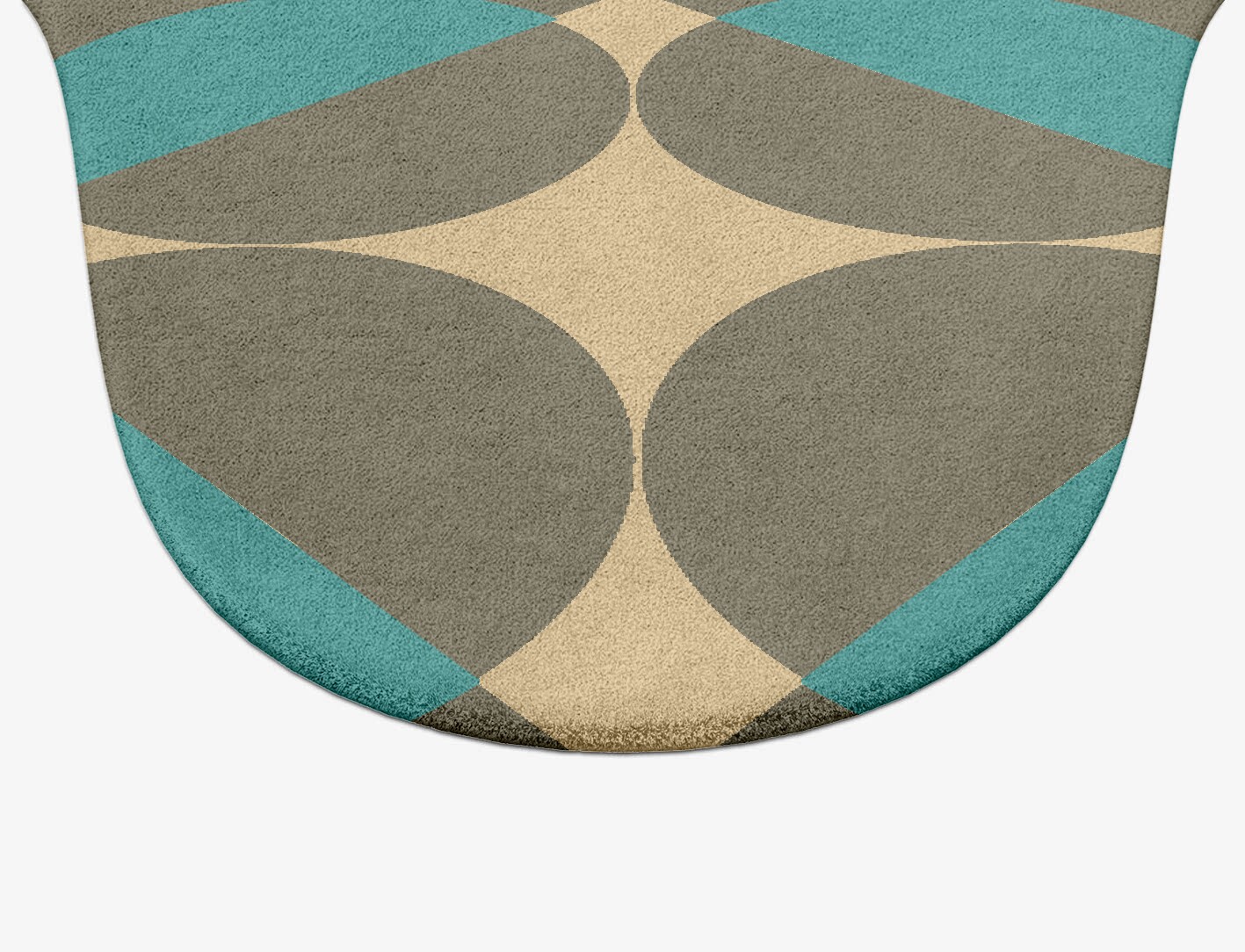 Moonstone Geometric Drop Hand Tufted Pure Wool Custom Rug by Rug Artisan