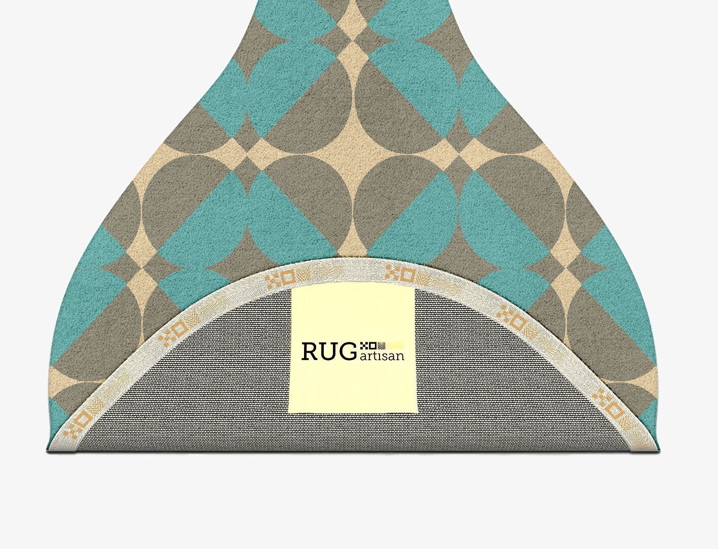Moonstone Geometric Drop Hand Tufted Pure Wool Custom Rug by Rug Artisan