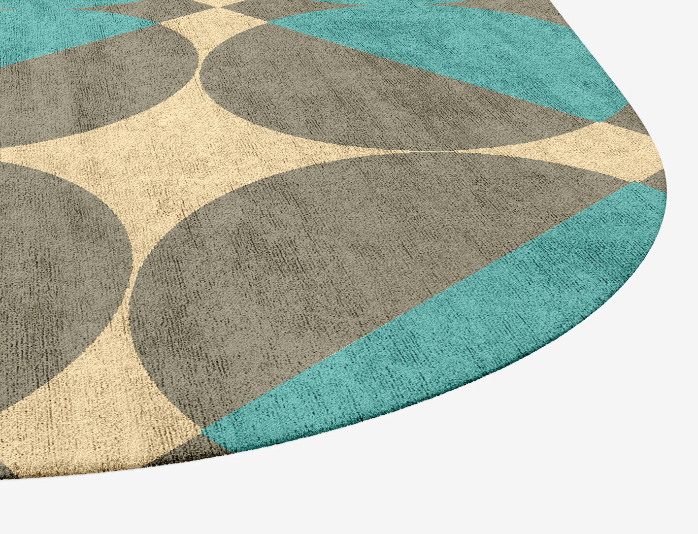 Moonstone Geometric Eight Hand Tufted Bamboo Silk Custom Rug by Rug Artisan