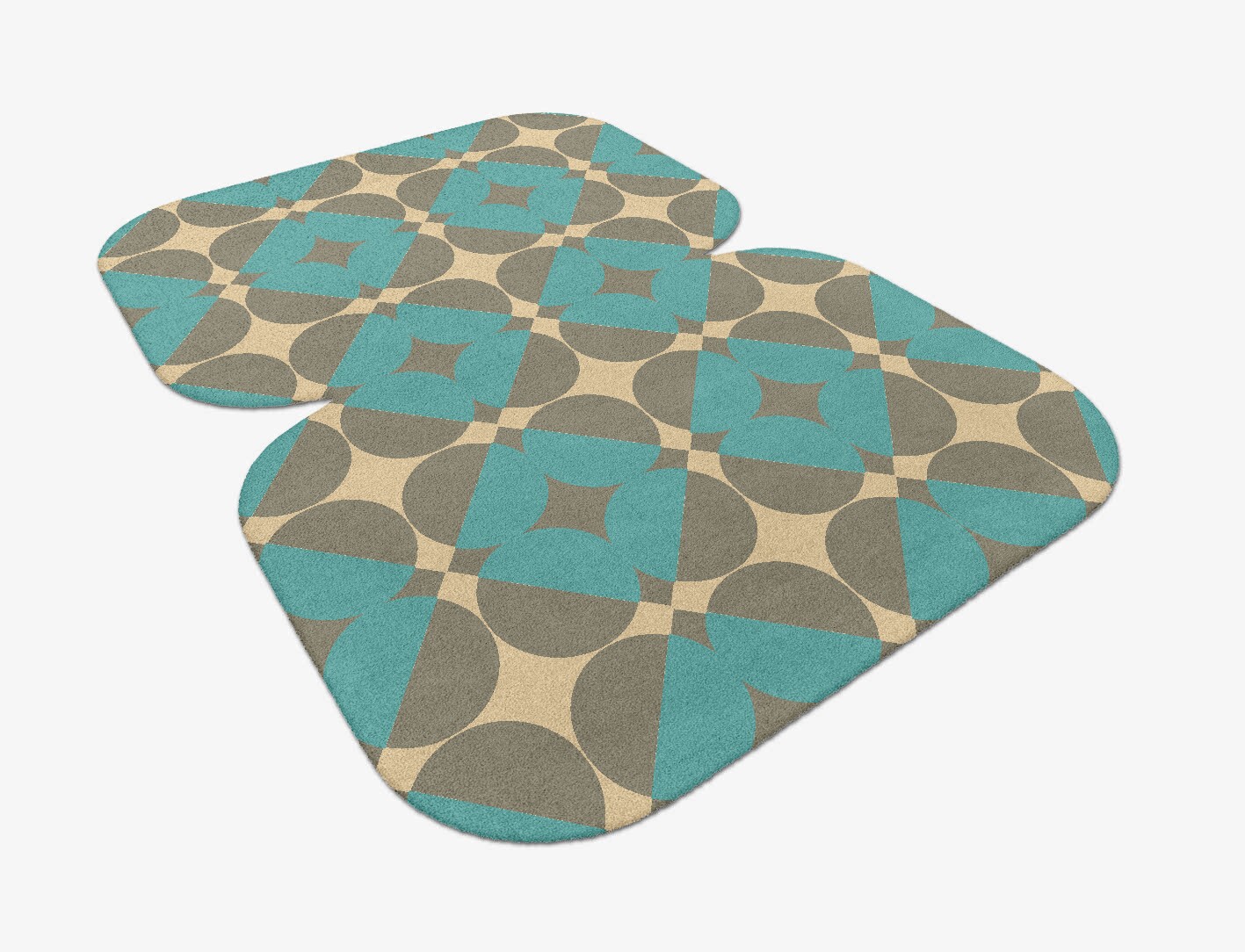 Moonstone Geometric Eight Hand Tufted Pure Wool Custom Rug by Rug Artisan