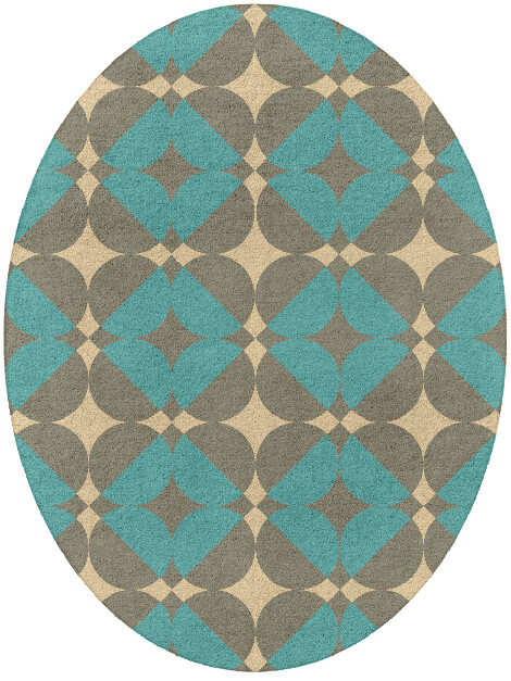 Moonstone Geometric Oval Hand Tufted Pure Wool Custom Rug by Rug Artisan
