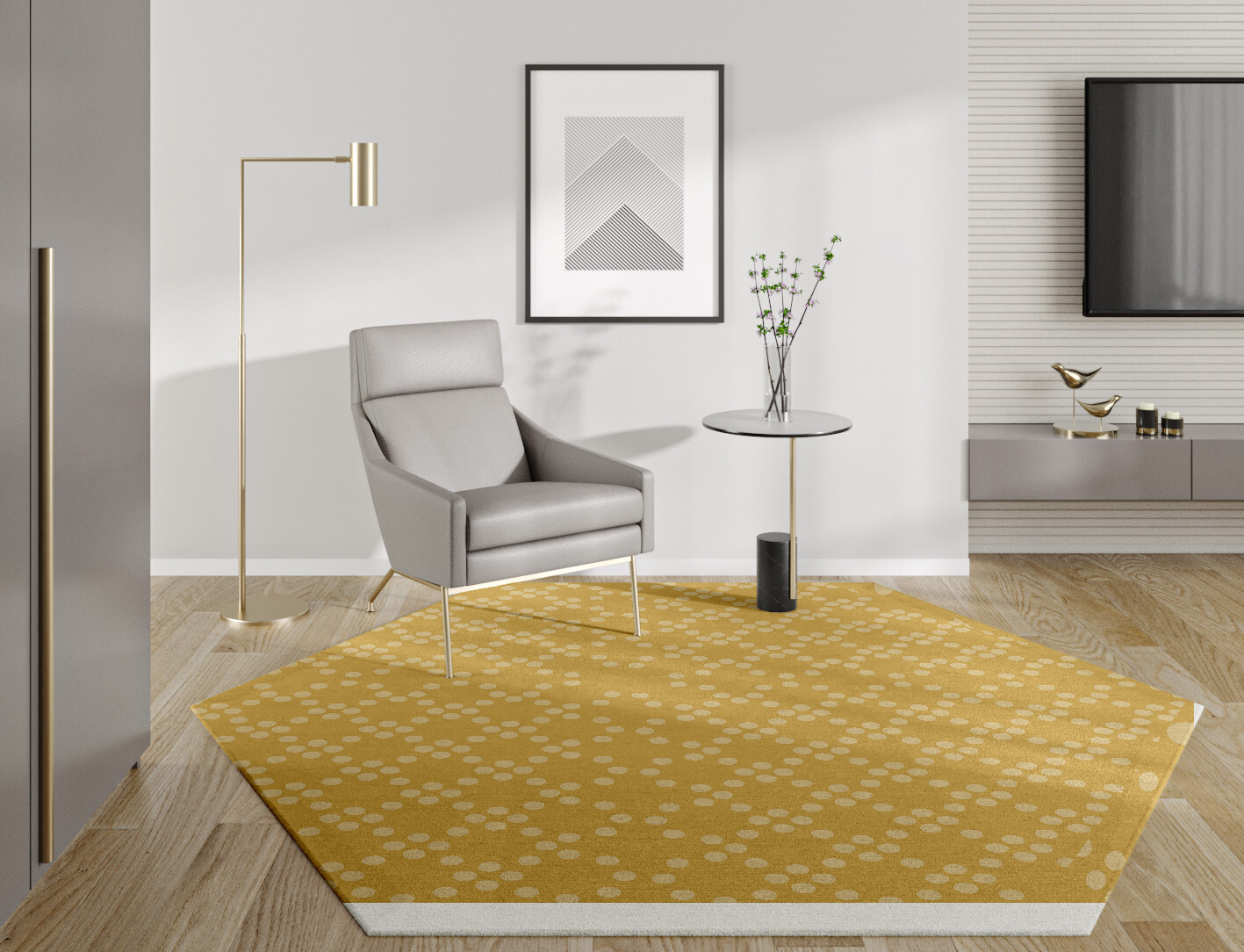 Morgan Geometric Hexagon Hand Tufted Pure Wool Custom Rug by Rug Artisan