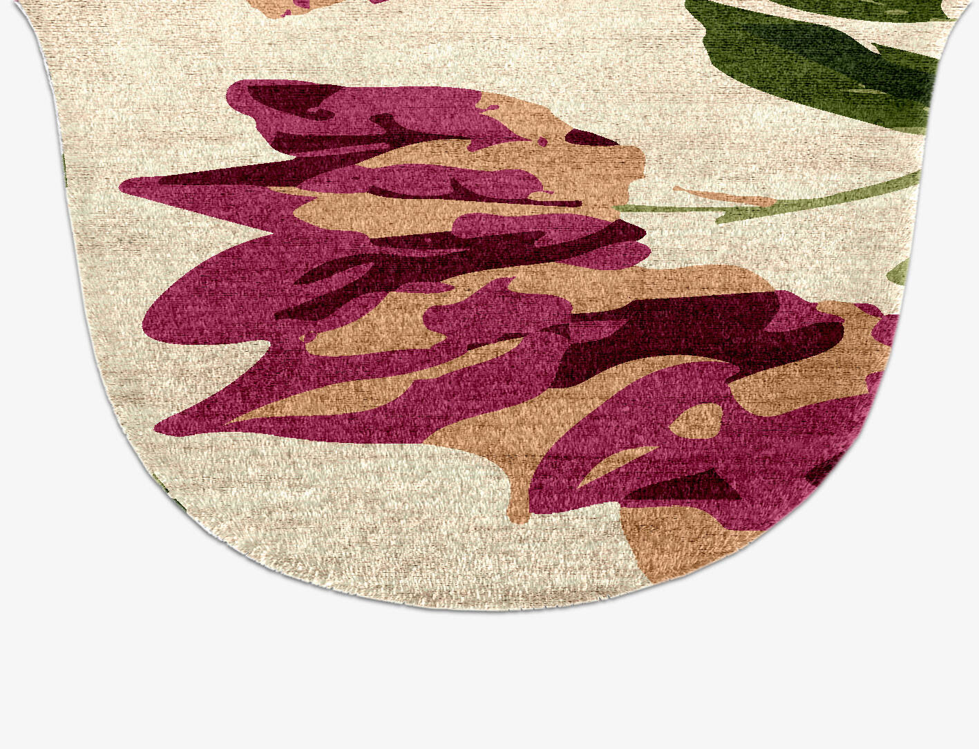 Morning Glory Floral Drop Hand Knotted Bamboo Silk Custom Rug by Rug Artisan