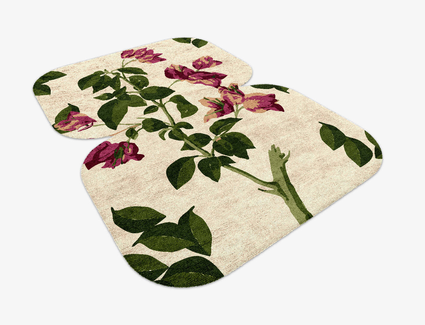Morning Glory Floral Eight Hand Knotted Bamboo Silk Custom Rug by Rug Artisan