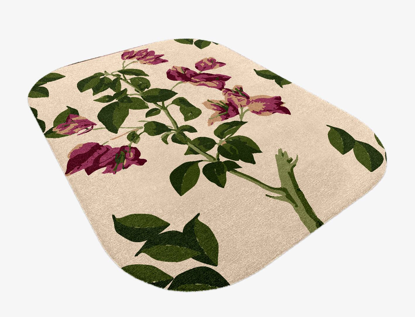 Morning Glory Floral Oblong Hand Knotted Tibetan Wool Custom Rug by Rug Artisan