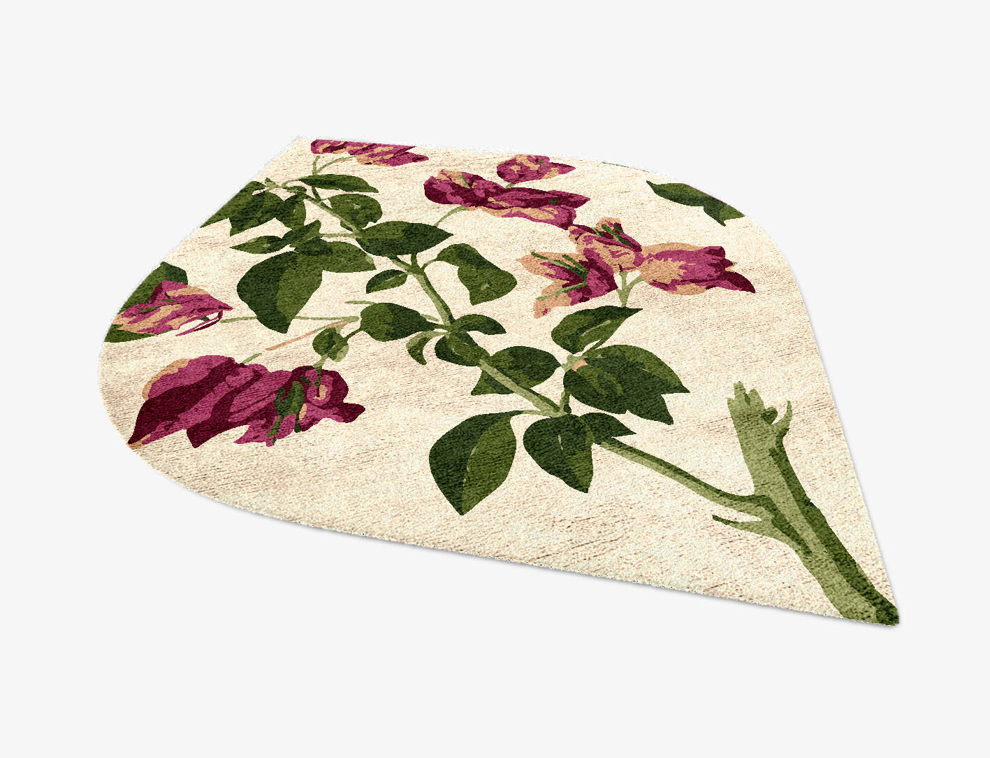 Morning Glory Floral Ogee Hand Knotted Bamboo Silk Custom Rug by Rug Artisan