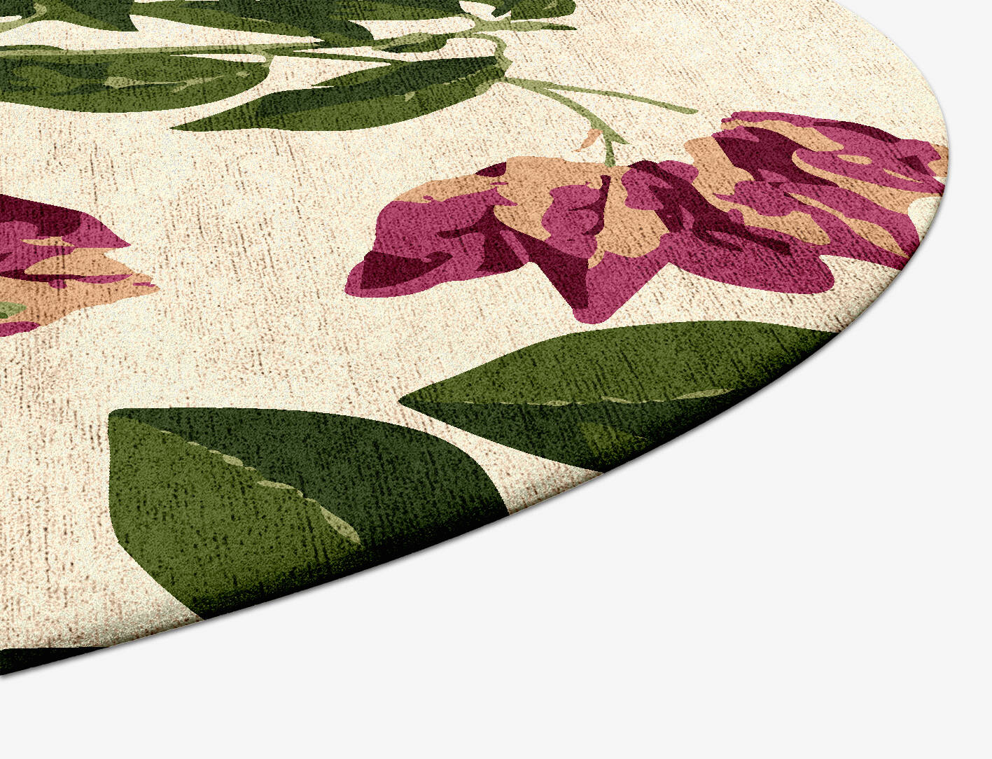 Morning Glory Floral Capsule Hand Tufted Bamboo Silk Custom Rug by Rug Artisan