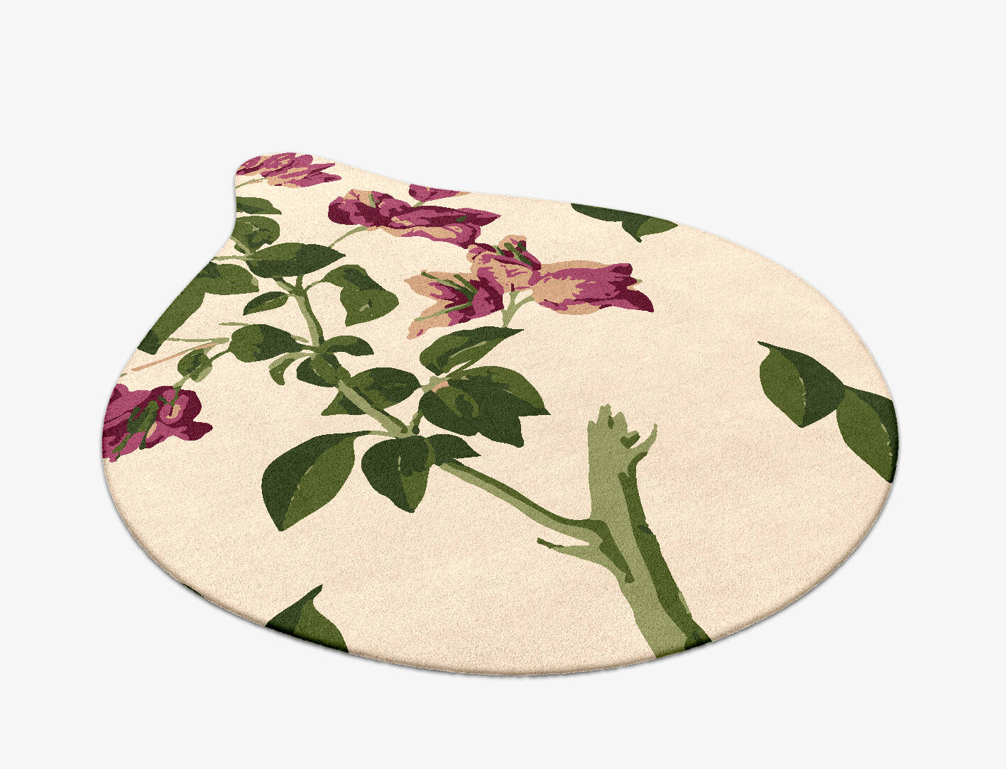 Morning Glory Floral Drop Hand Tufted Pure Wool Custom Rug by Rug Artisan