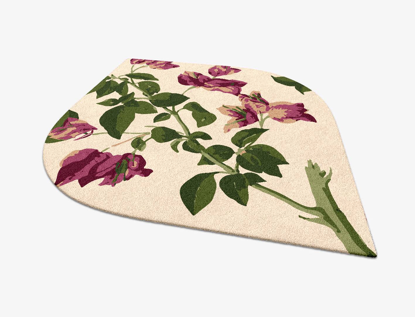 Morning Glory Floral Ogee Hand Tufted Pure Wool Custom Rug by Rug Artisan