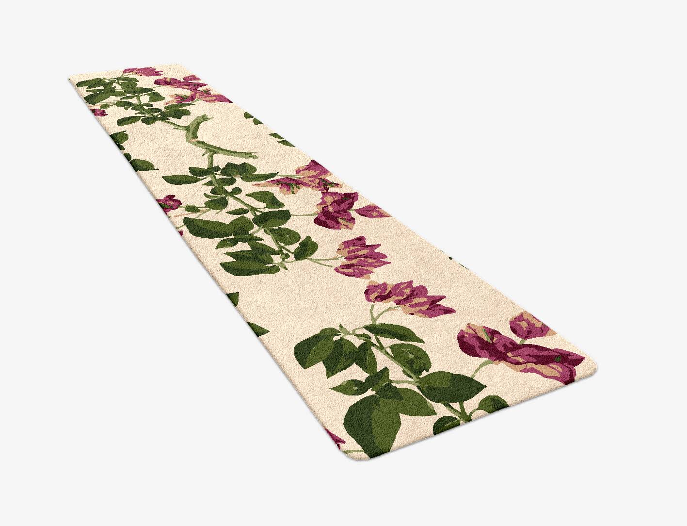 Morning Glory Floral Runner Hand Tufted Pure Wool Custom Rug by Rug Artisan