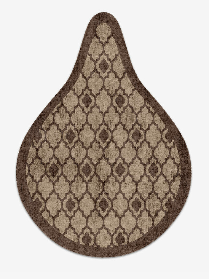 Moroccan Lime Geometric Drop Hand Knotted Bamboo Silk Custom Rug by Rug Artisan