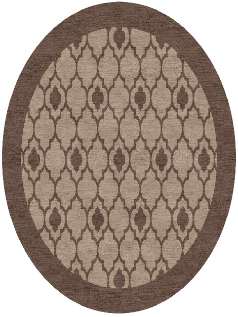 Moroccan Lime Geometric Oval Hand Knotted Tibetan Wool Custom Rug by Rug Artisan