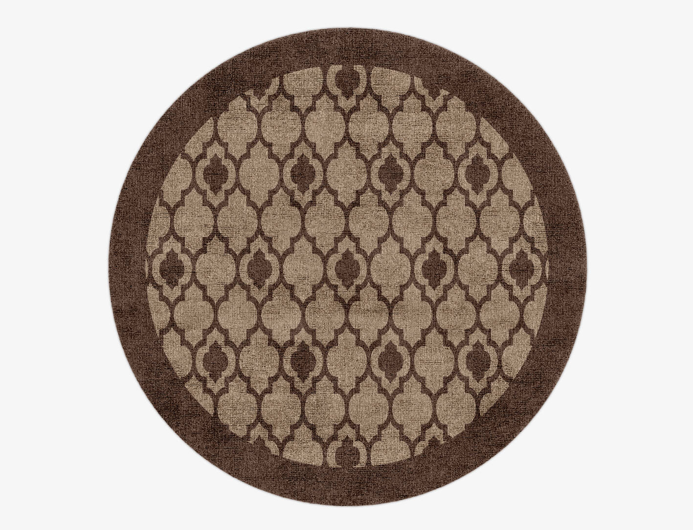 Moroccan Lime Geometric Round Hand Knotted Bamboo Silk Custom Rug by Rug Artisan