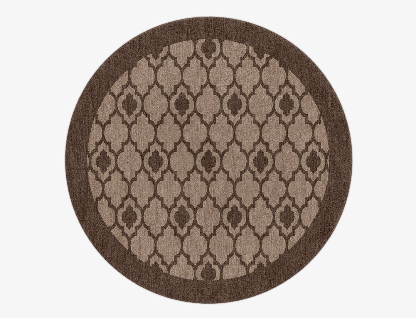 Moroccan Lime Geometric Round Hand Knotted Tibetan Wool Custom Rug by Rug Artisan