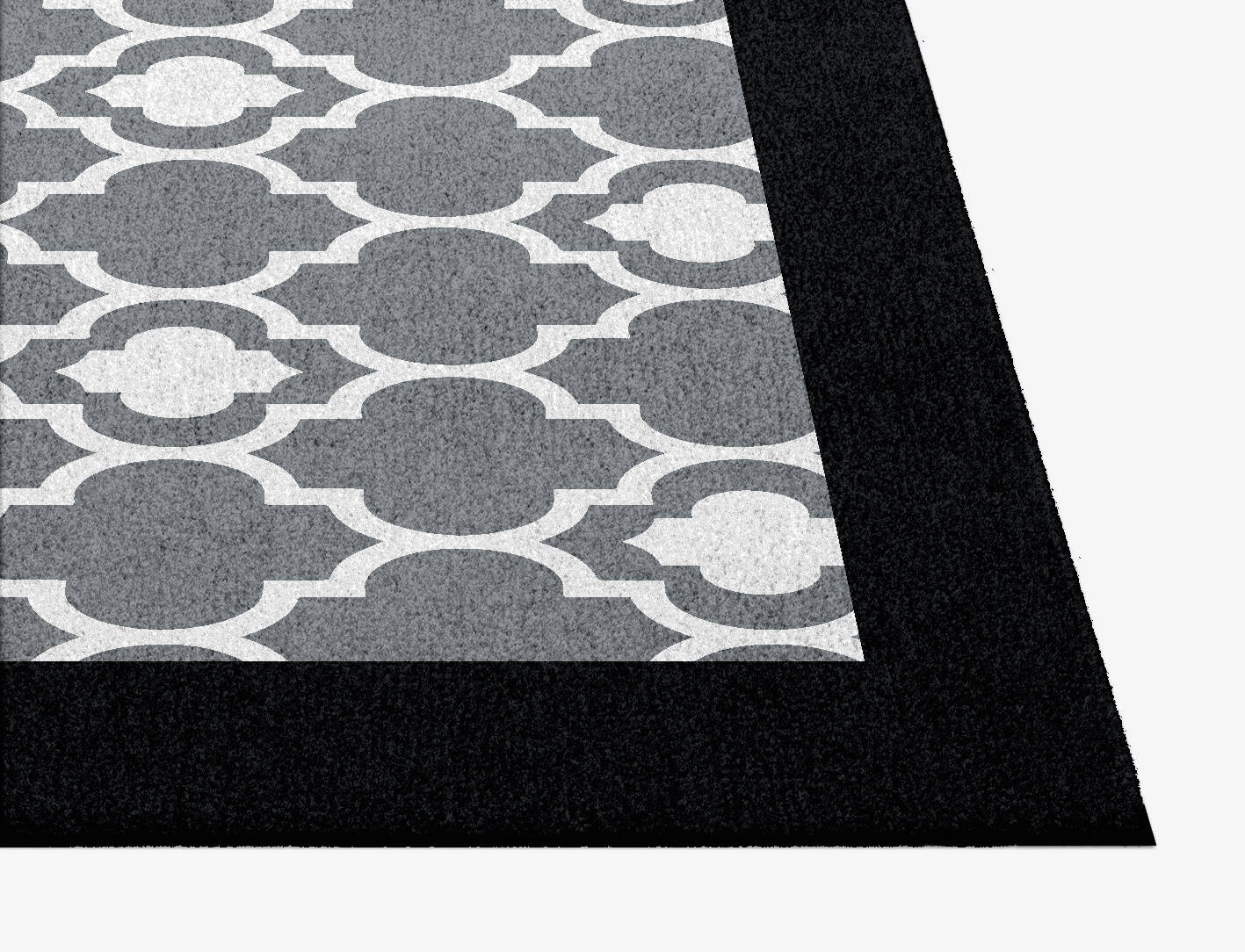 Moroccan White Monochrome Square Hand Knotted Tibetan Wool Custom Rug by Rug Artisan