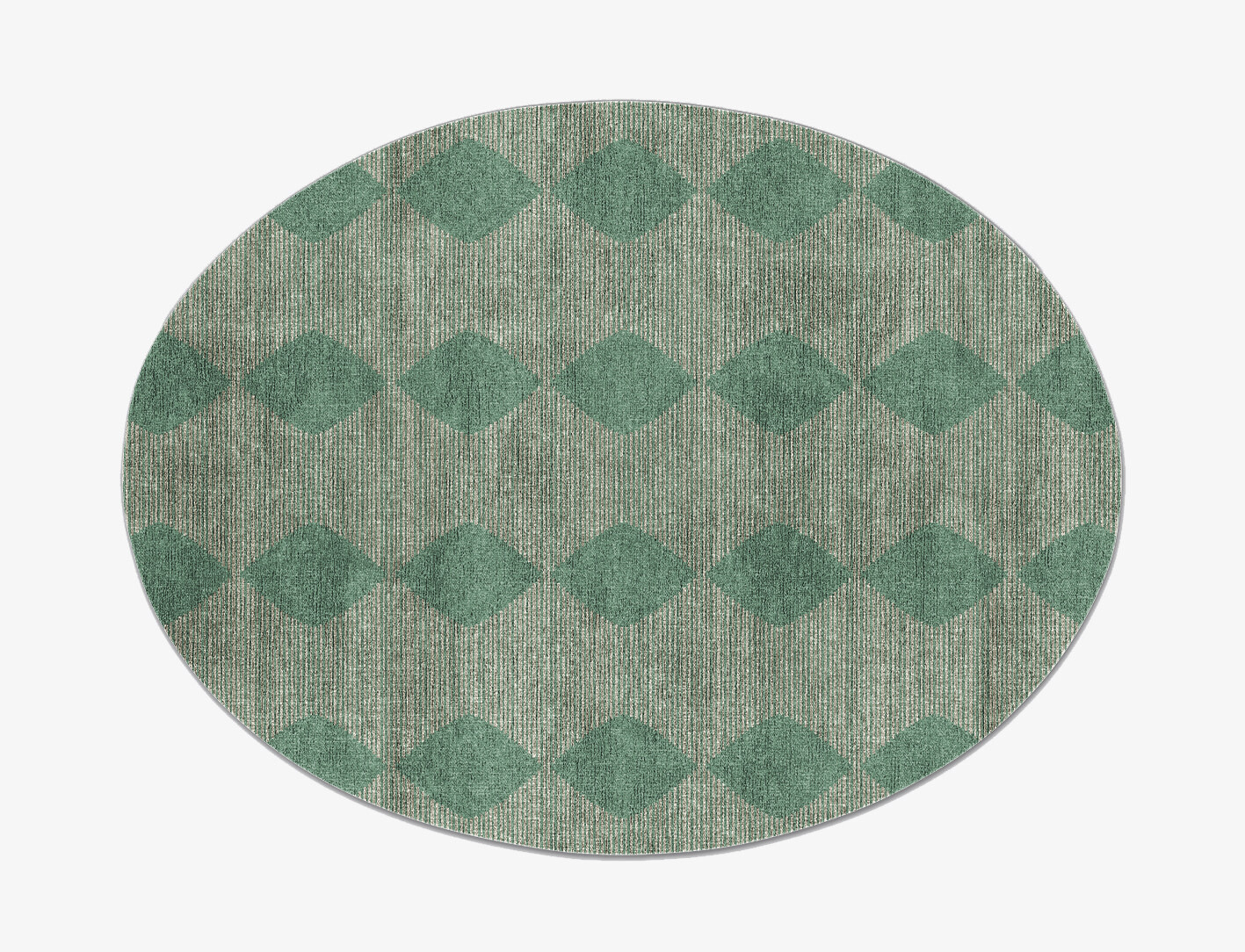 Morpheus Geometric Oval Flatweave Bamboo Silk Custom Rug by Rug Artisan