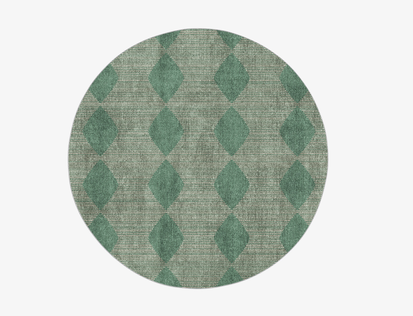 Morpheus Geometric Round Flatweave Bamboo Silk Custom Rug by Rug Artisan