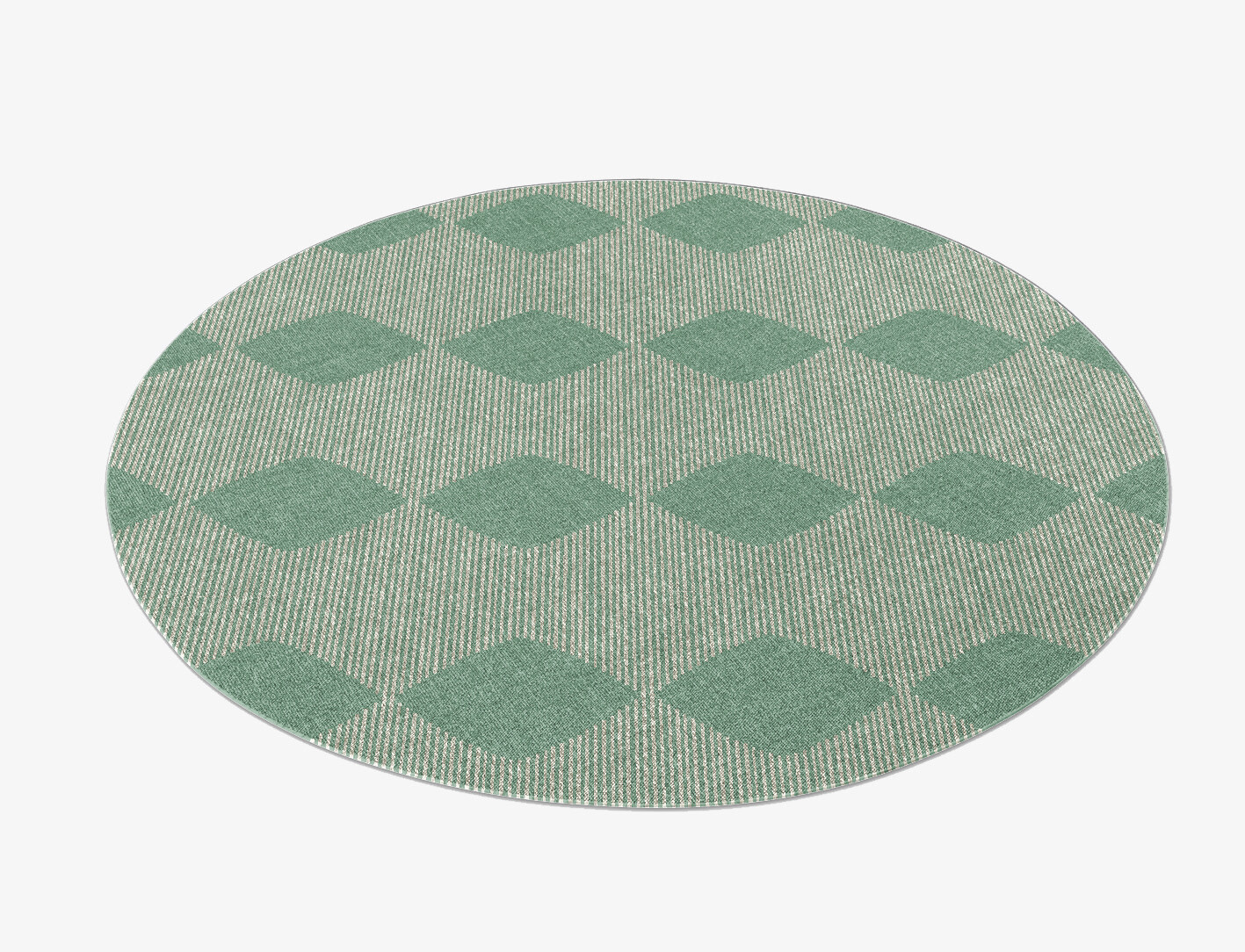 Morpheus Geometric Round Flatweave New Zealand Wool Custom Rug by Rug Artisan