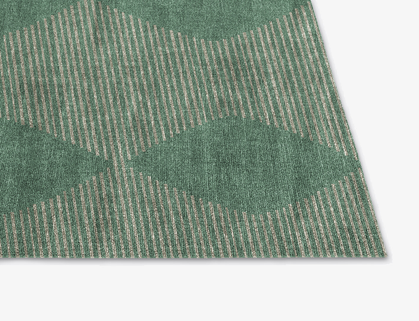 Morpheus Geometric Square Flatweave Bamboo Silk Custom Rug by Rug Artisan