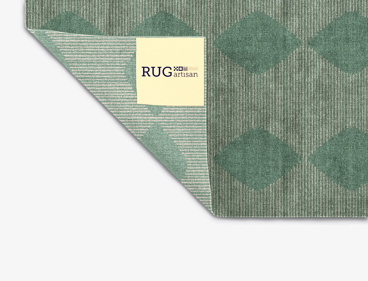 Morpheus Geometric Square Flatweave Bamboo Silk Custom Rug by Rug Artisan