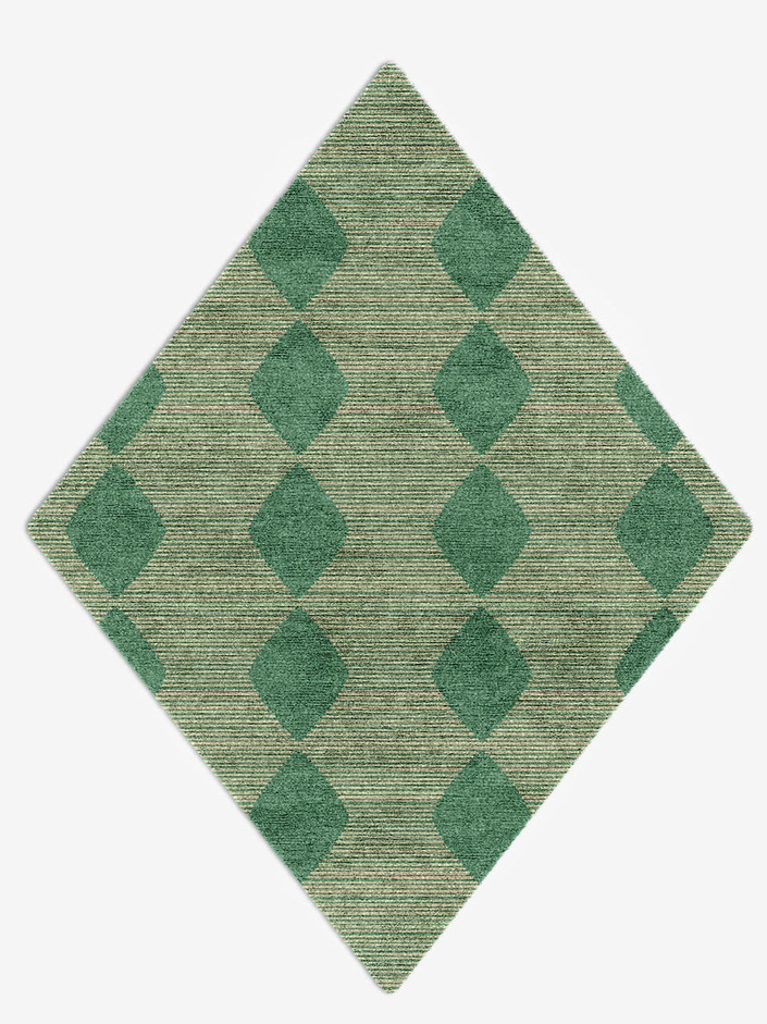 Morpheus Geometric Diamond Hand Knotted Bamboo Silk Custom Rug by Rug Artisan