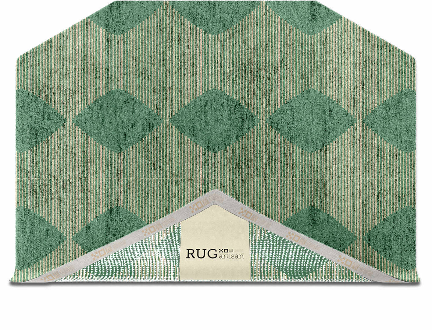Morpheus Geometric Hexagon Hand Knotted Bamboo Silk Custom Rug by Rug Artisan