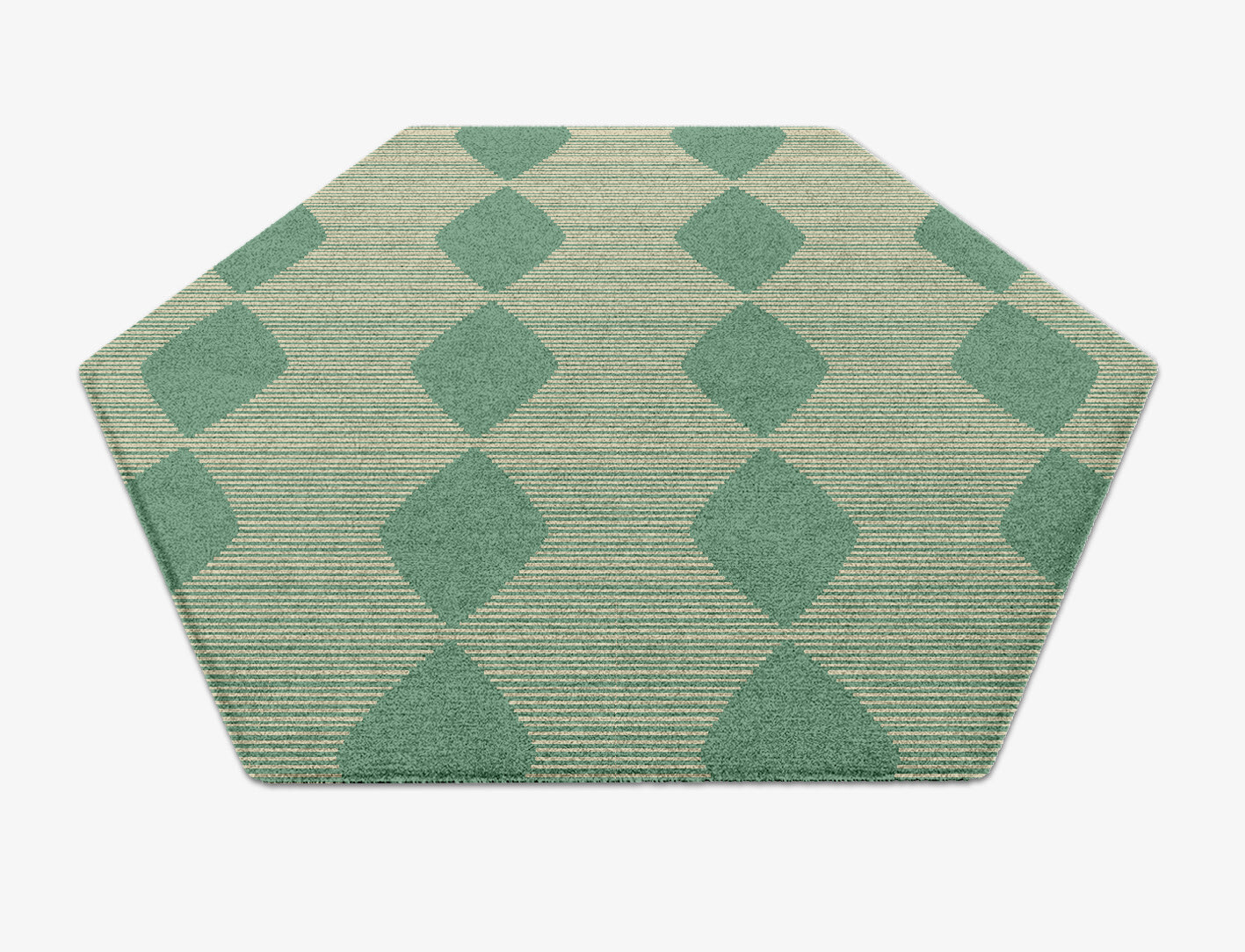 Morpheus Geometric Hexagon Hand Knotted Tibetan Wool Custom Rug by Rug Artisan