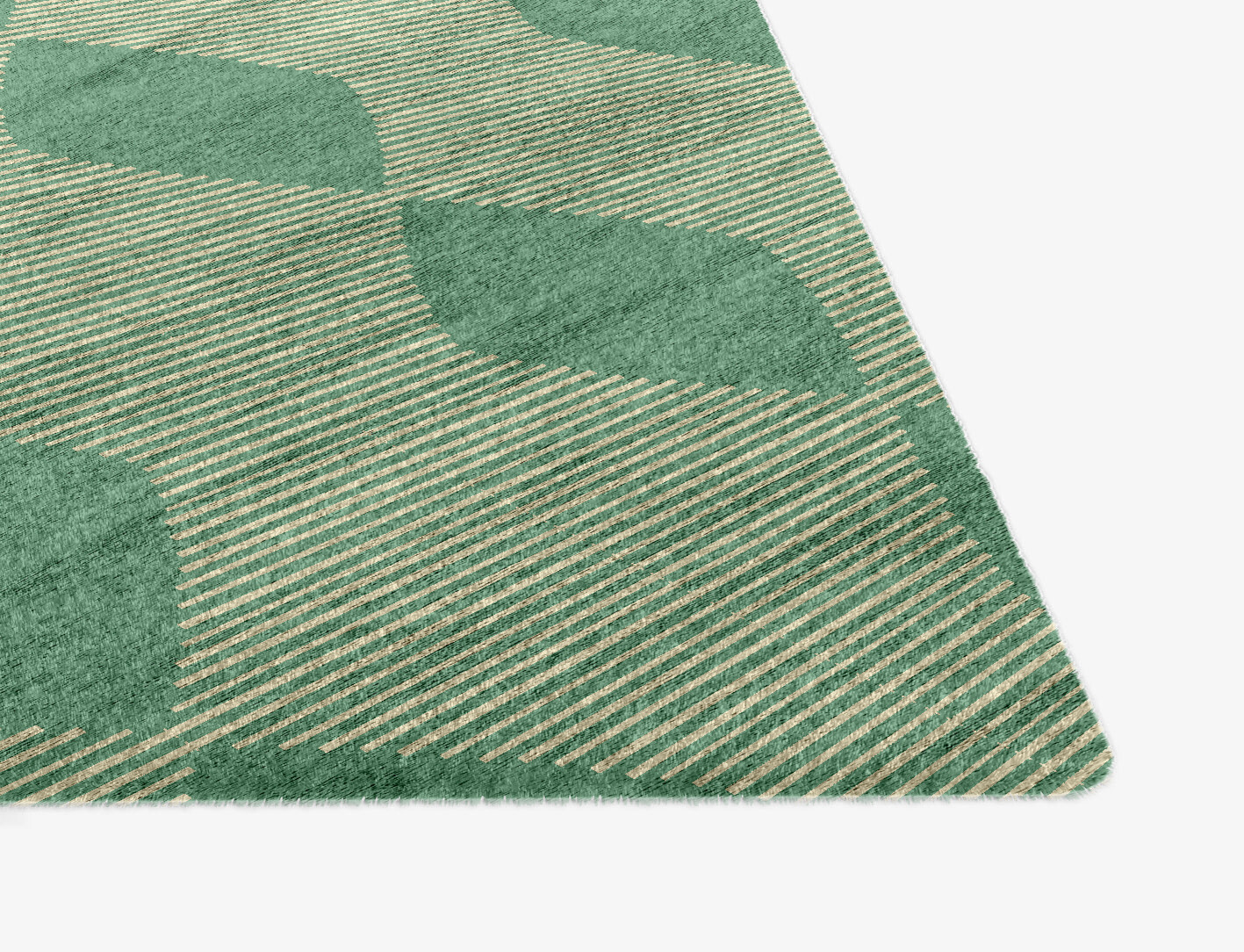 Morpheus Geometric Ogee Hand Knotted Bamboo Silk Custom Rug by Rug Artisan