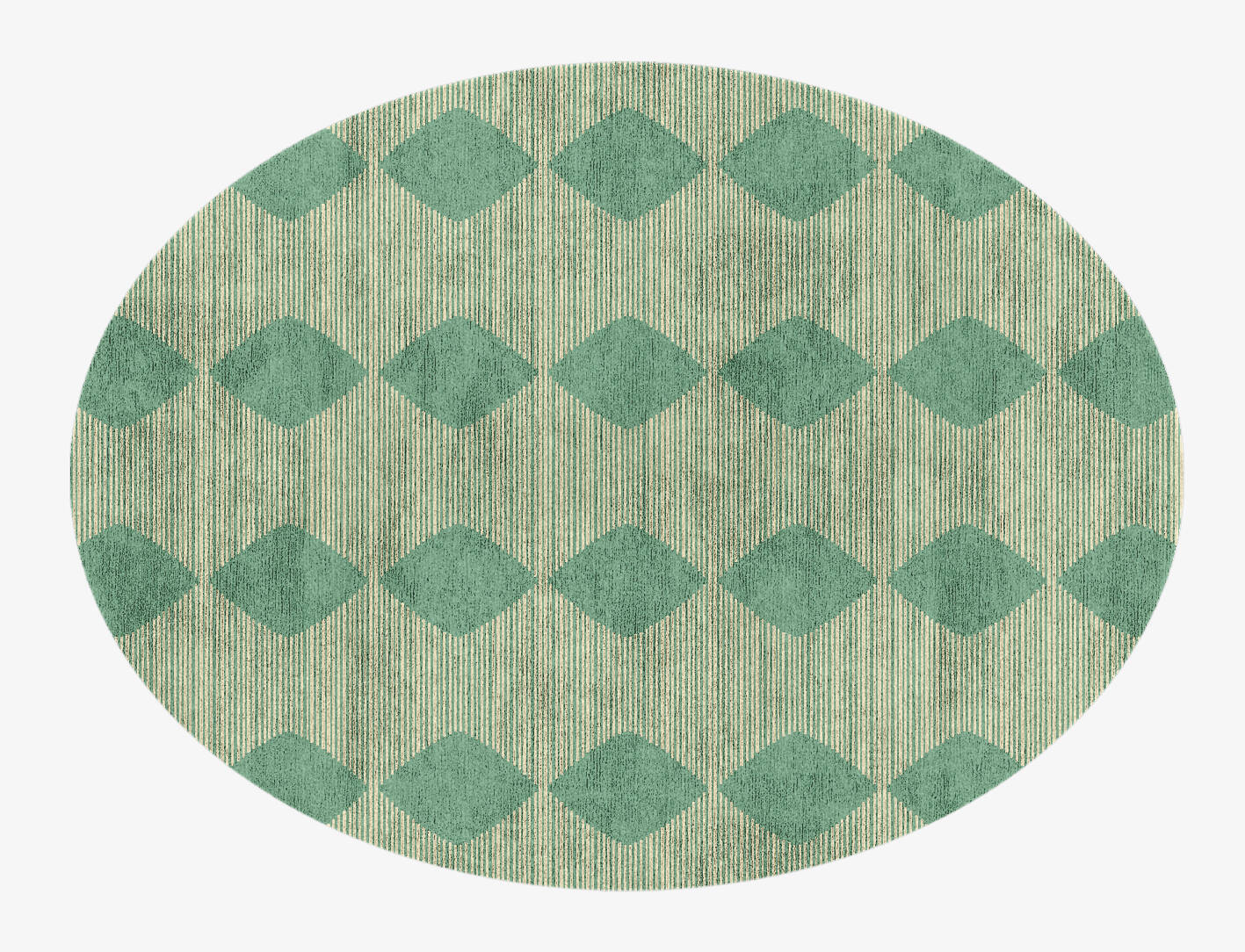 Morpheus Geometric Oval Hand Knotted Bamboo Silk Custom Rug by Rug Artisan