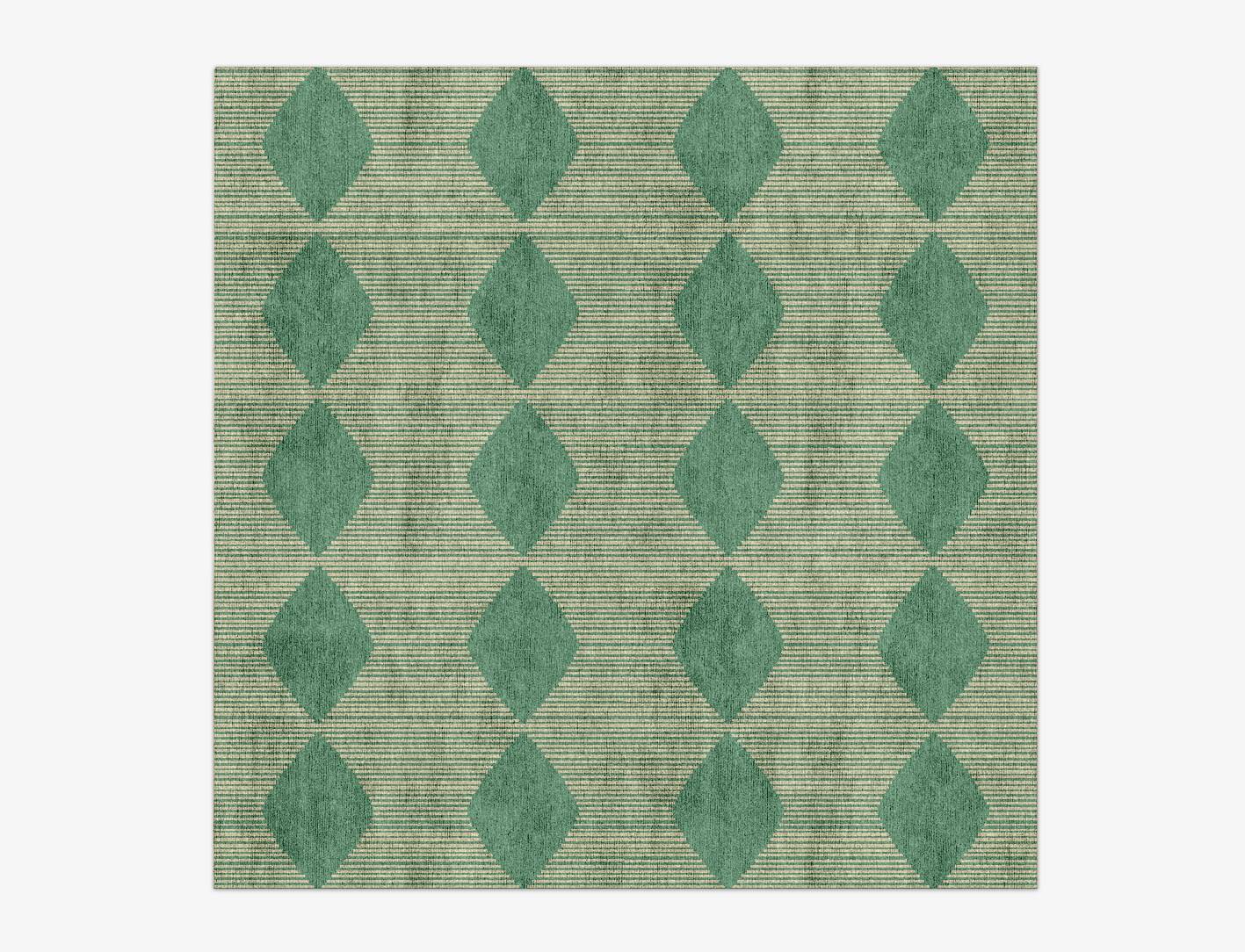 Morpheus Geometric Square Hand Knotted Bamboo Silk Custom Rug by Rug Artisan