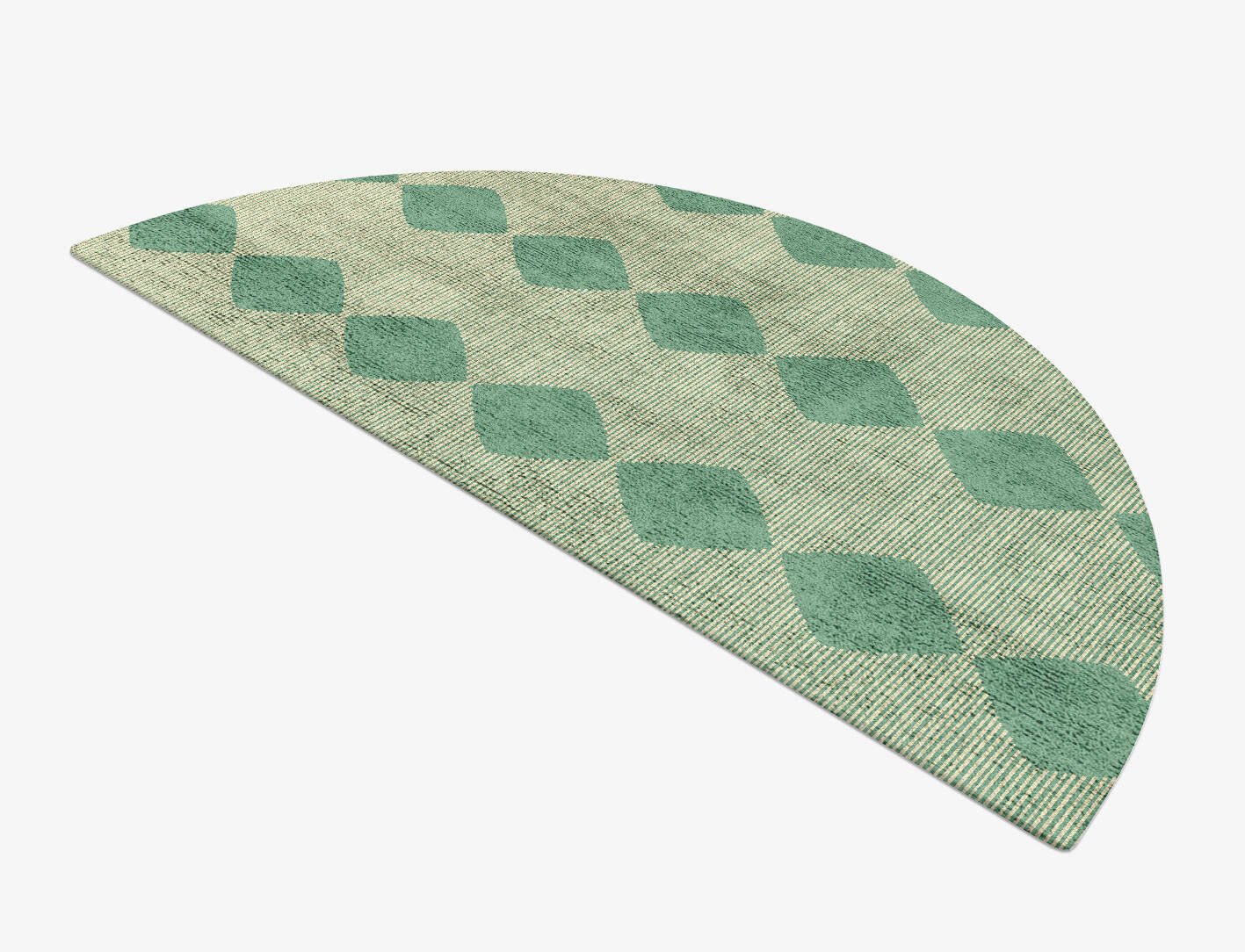 Morpheus Geometric Halfmoon Hand Tufted Bamboo Silk Custom Rug by Rug Artisan