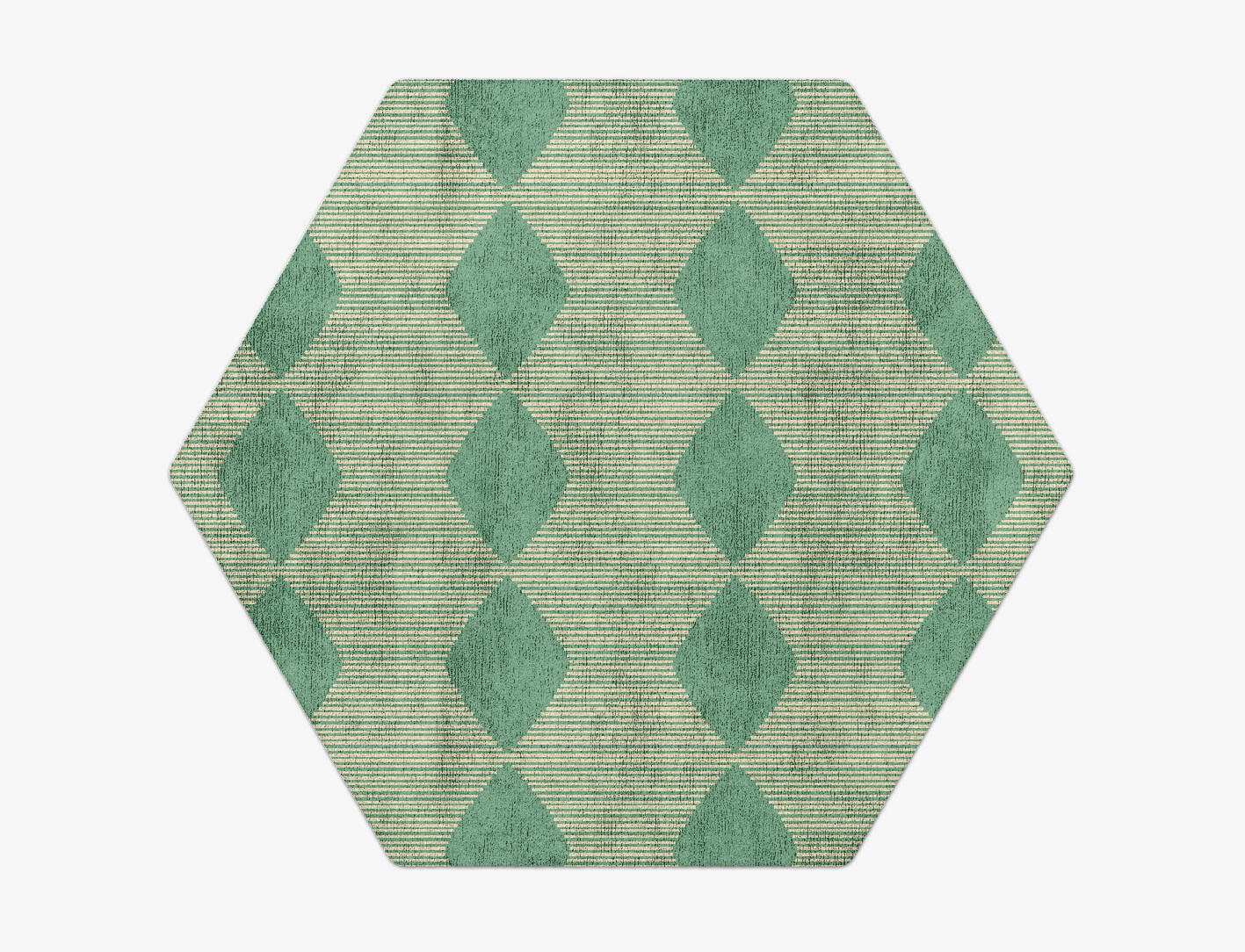 Morpheus Geometric Hexagon Hand Tufted Bamboo Silk Custom Rug by Rug Artisan